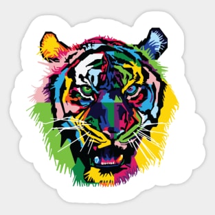 Tiger in wpap no bg Sticker